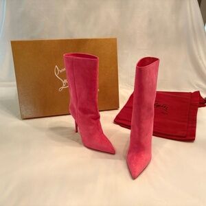 Christian Louboutin Astrilarge Booty 100 Hot Pink - Size 37.5
